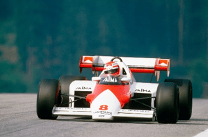 Niki Lauda driving a McLaren at the Austrian GP