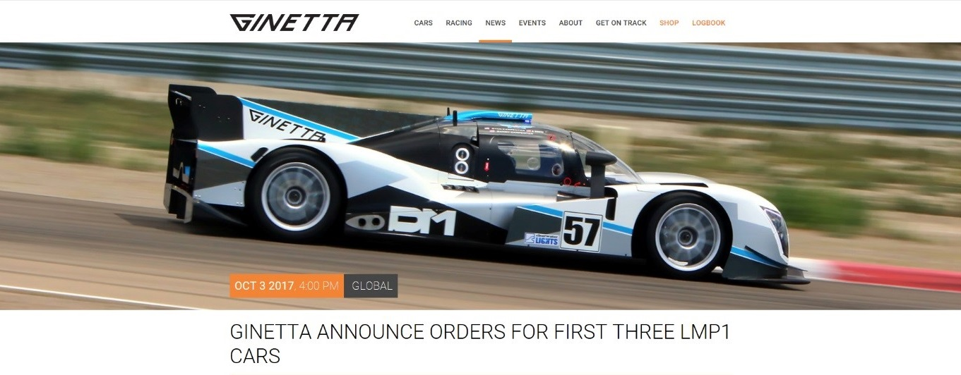 Ginetta Cars announces LMP1 Cars - Featured Image